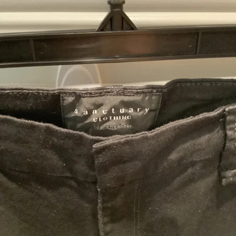 #349 Sanctuary Los Angeles Black Wide Leg Jean Size 30 - Picture 3 of 6